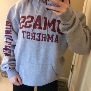 UMASS Amherst Gray Champion Hoodie